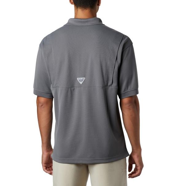 Columbia PFG Perfect Cast Polo Grey For Men's NZ67395 New Zealand